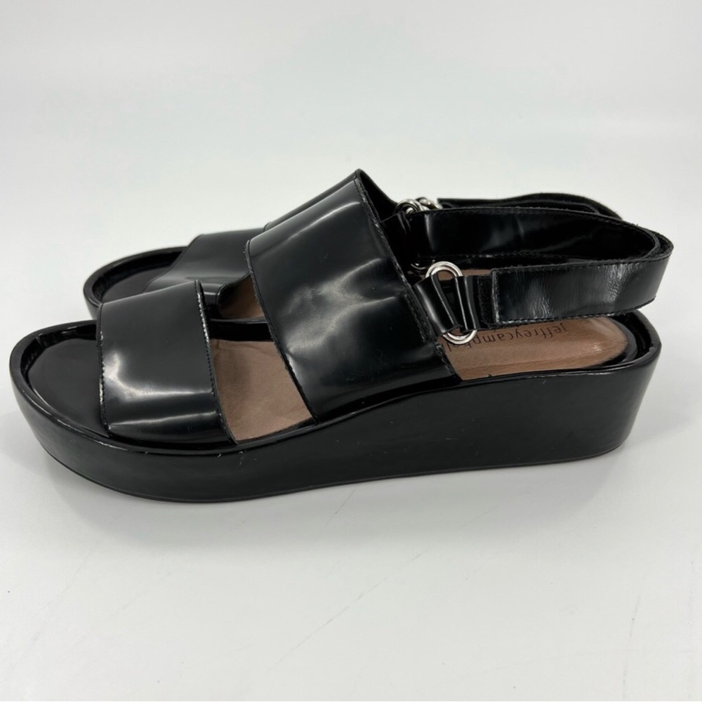 “Jeffery Campbell” Platform Wedged Sandals Black Size 9 - Picture 6 of 8